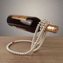 Portavinos decorativo collar de perlas