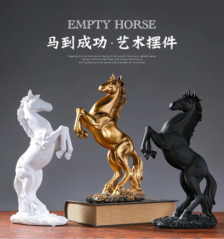 Escultura caballo de la victoria en resina