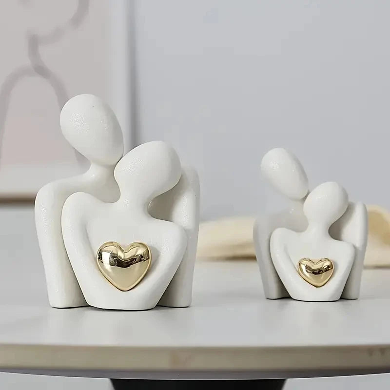 Escultura decorativa Pareja Abrazo