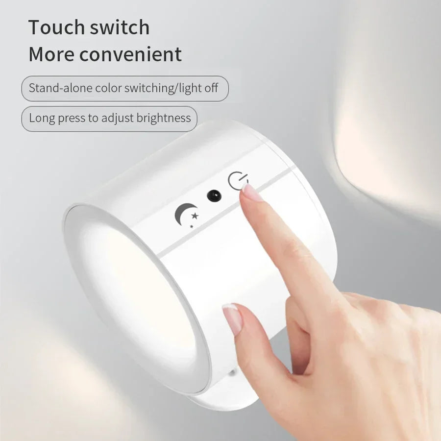 Aplique LED magnético rotativo