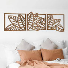 Set de cuadros/hojas boho de madera para pared