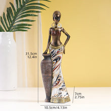 Escultura mujer africana de resina