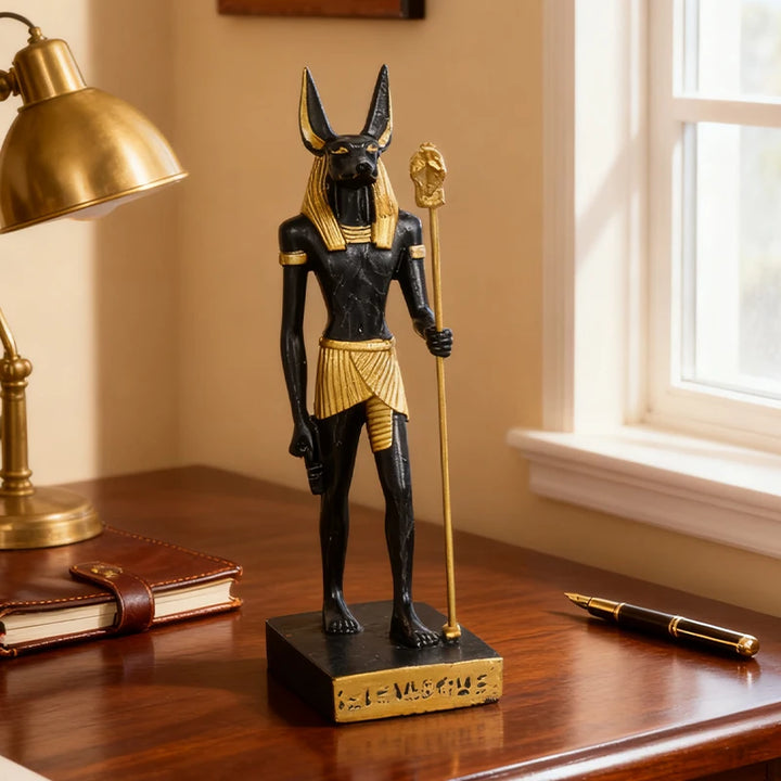 Escultura Anubis egipcio de resina - BJ60823