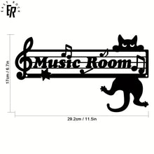 Cat Silhouette Metal Art, Black White Iron Wall Decor for Indoor Outdoor, Rust-Proof Waterproof Bedroom Bathroom