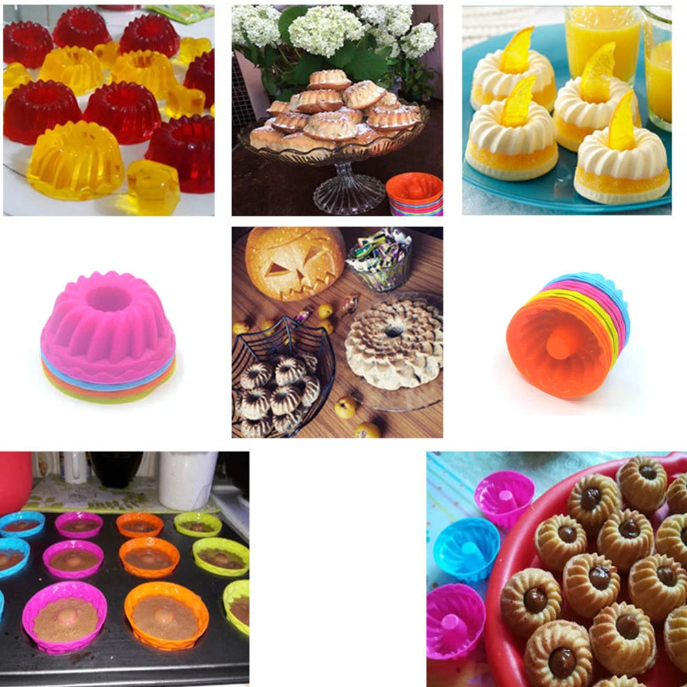 Set de 12 Moldes de Silicona para Muffins