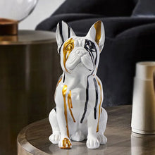 Escultura Bulldog francés de resina decorativa