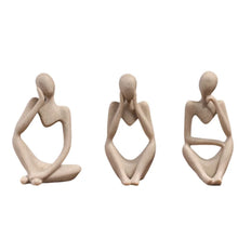 Escultura humana contemplativa minimalista