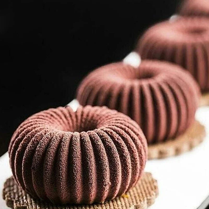 Molde de Silicona 6 Cavidades Espiral para Mousse