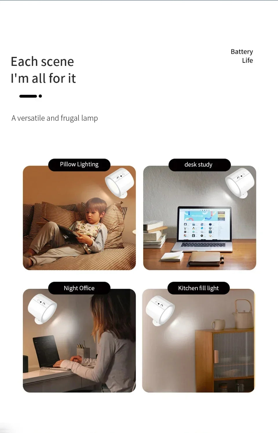 Aplique LED magnético rotativo