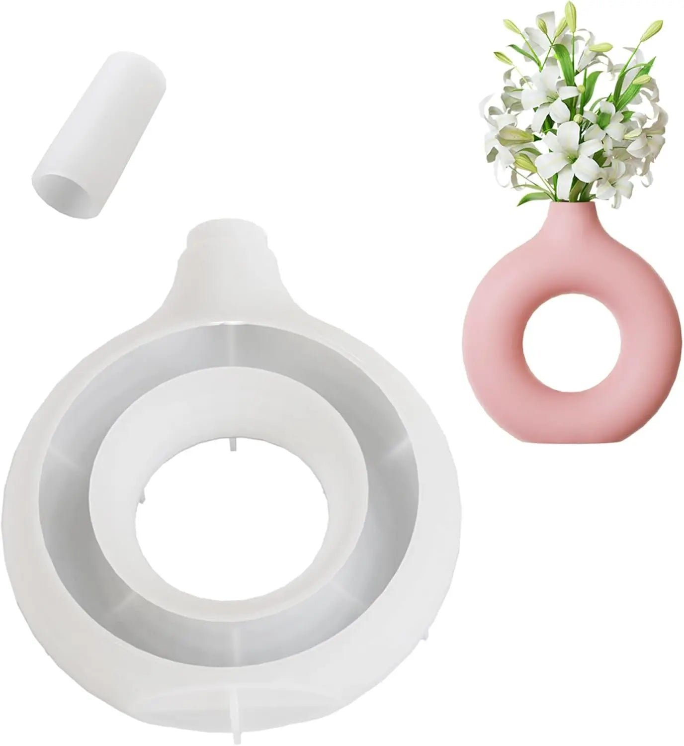 Molde de Silicona para Florero o Maceta de Resina