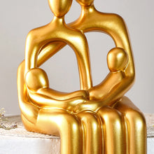 Escultura familia abstracta decorativa para living