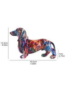 Escultura Dachshund de resina para decoración