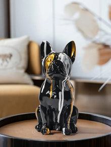 Escultura Bulldog francés de resina decorativa