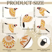Set de aves de madera para decoración de pared