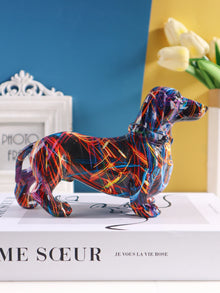 Escultura Dachshund de resina para decoración