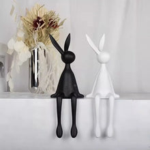 Conejo decorativo premium de resina