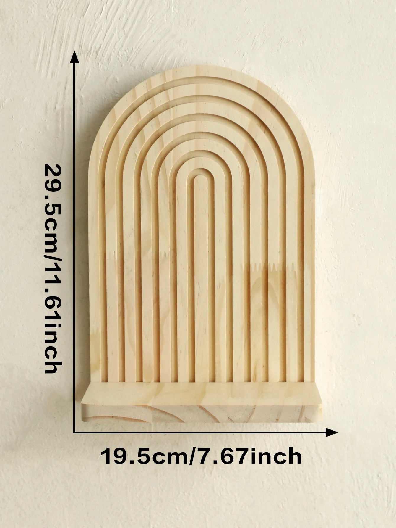 Repisa arco de madera estilo boho para pared
