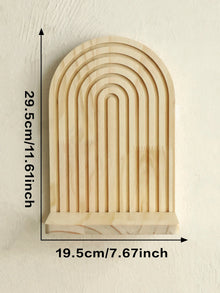 Repisa arco de madera estilo boho para pared