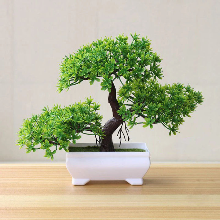 Bonsái artificial decorativo en maceta - Green