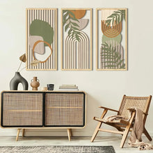 Set de 3 paneles boho de madera calada