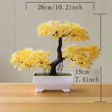 Bonsái artificial decorativo en maceta