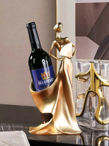 Portavinos figura mujer decorativo