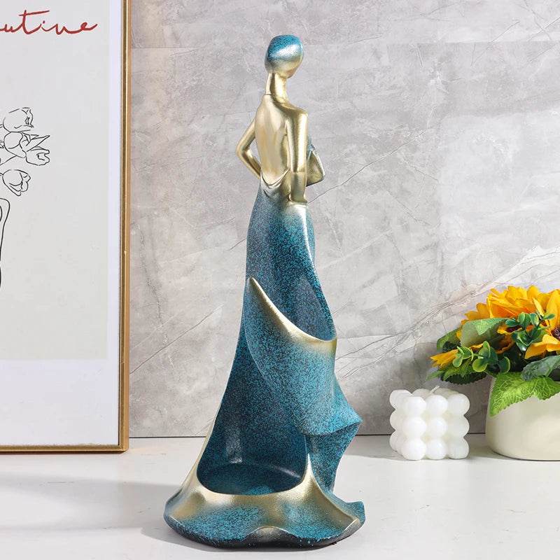 Portavinos figura mujer decorativo