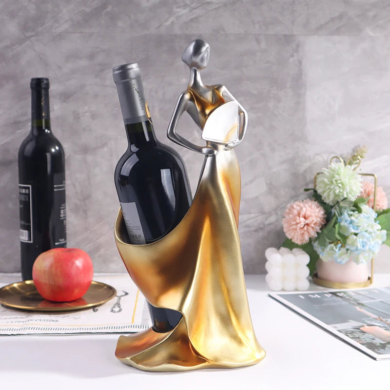 Portavinos figura mujer decorativo - BS823