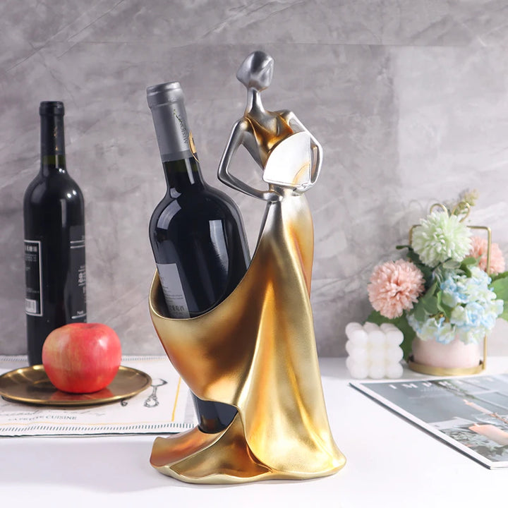 Portavinos figura mujer decorativo - BS823