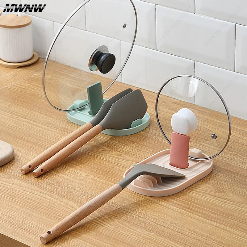 Soporte Plegable para Tapa de Olla y Utensilios