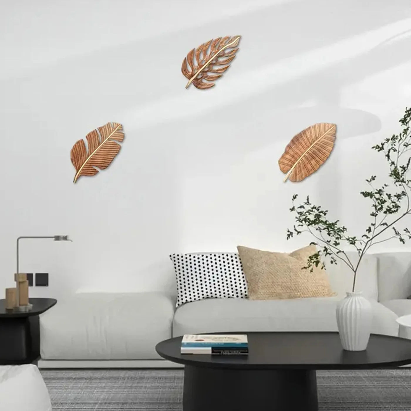 Set de hojas de madera para decoración de pared