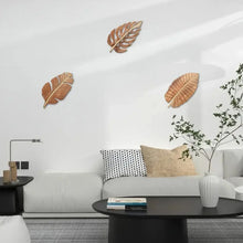 Set de hojas de madera para decoración de pared