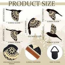 Set de aves de madera para decoración de pared