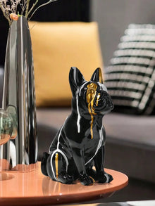 Escultura Bulldog francés de resina decorativa