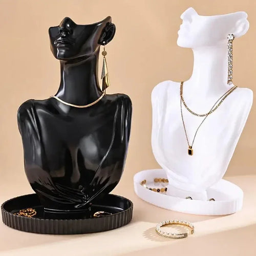 Busto expositor de joyas para collares y accesorios