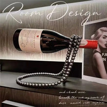 Portavinos decorativo collar de perlas