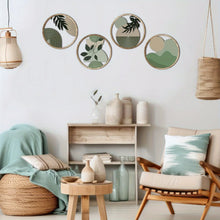 4 Bohemian Wall Art Set - Wooden Bohemian Decor，Geometric Hanging Artwork，Suitable for baby room，Farmhouse Aesthetic Minimalist