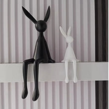 Conejo decorativo premium de resina