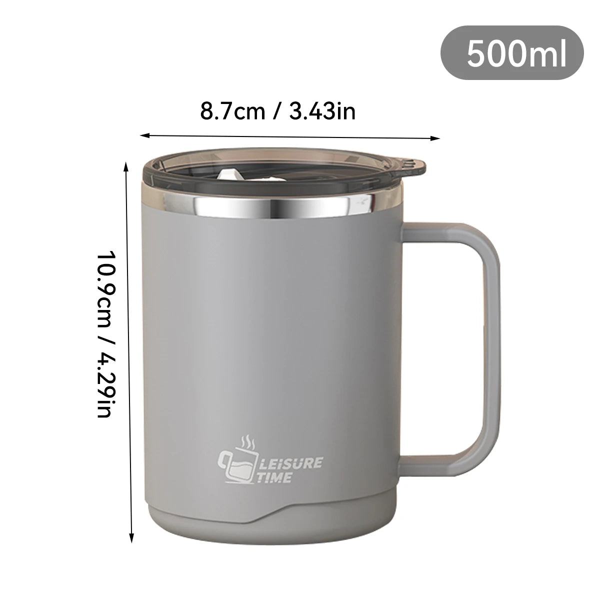 Taza Térmica de Acero Inoxidable 500 ml
