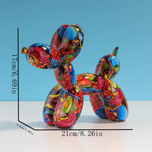 Escultura Balloon Dog de resina estilo nórdico - BS894