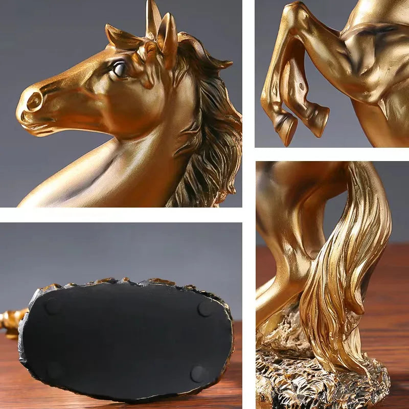 Escultura caballo de la victoria en resina