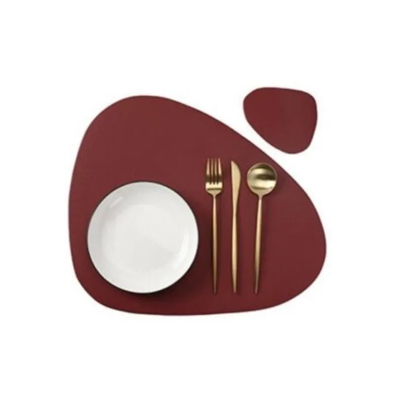 Set de Individuales y Posavasos Impermeables PU