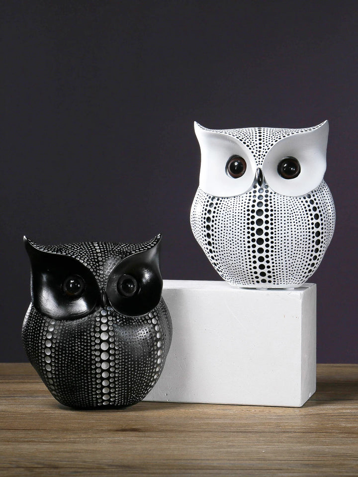 Escultura Búho de resina para decoración