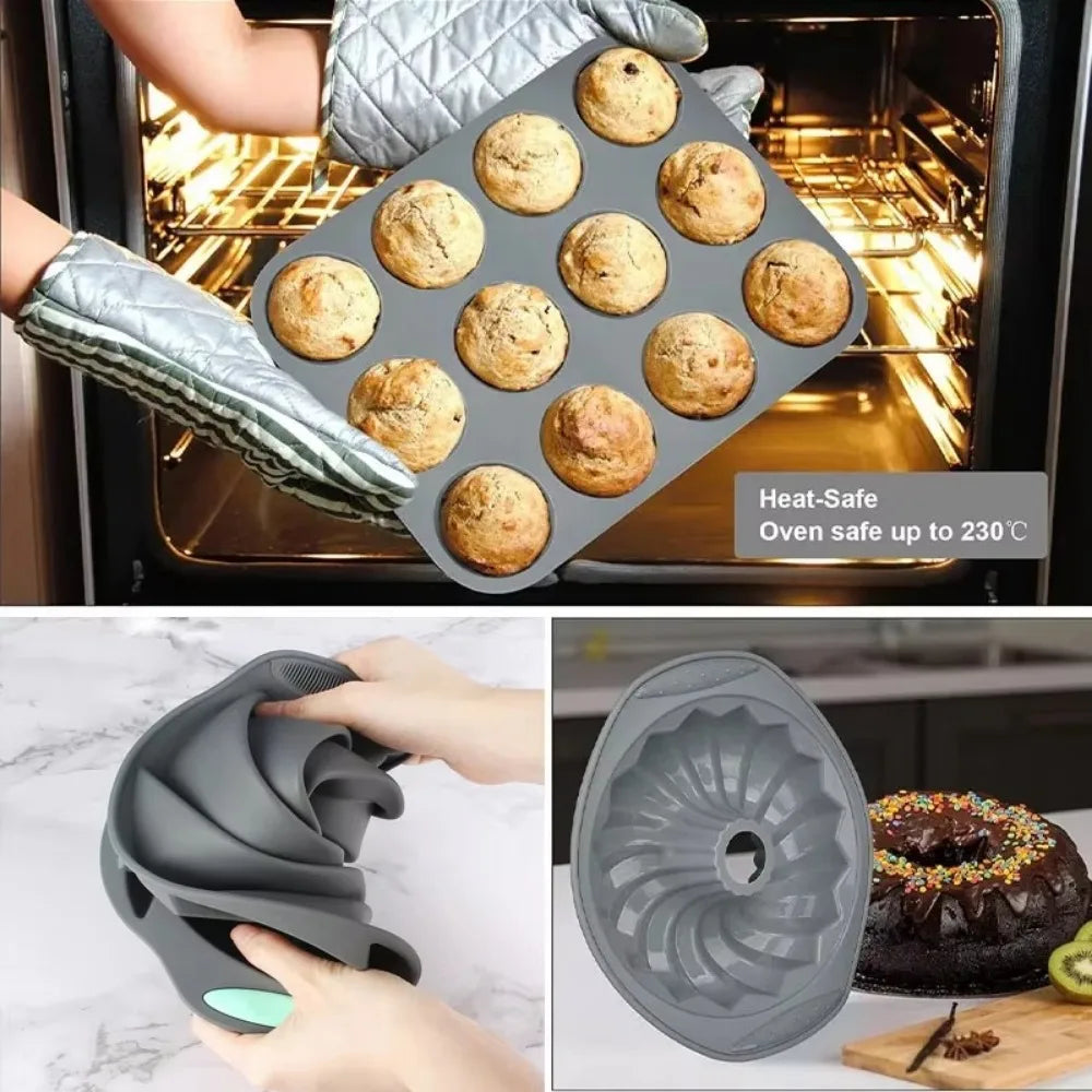 Molde de Silicona para Budín, Pan o Muffin