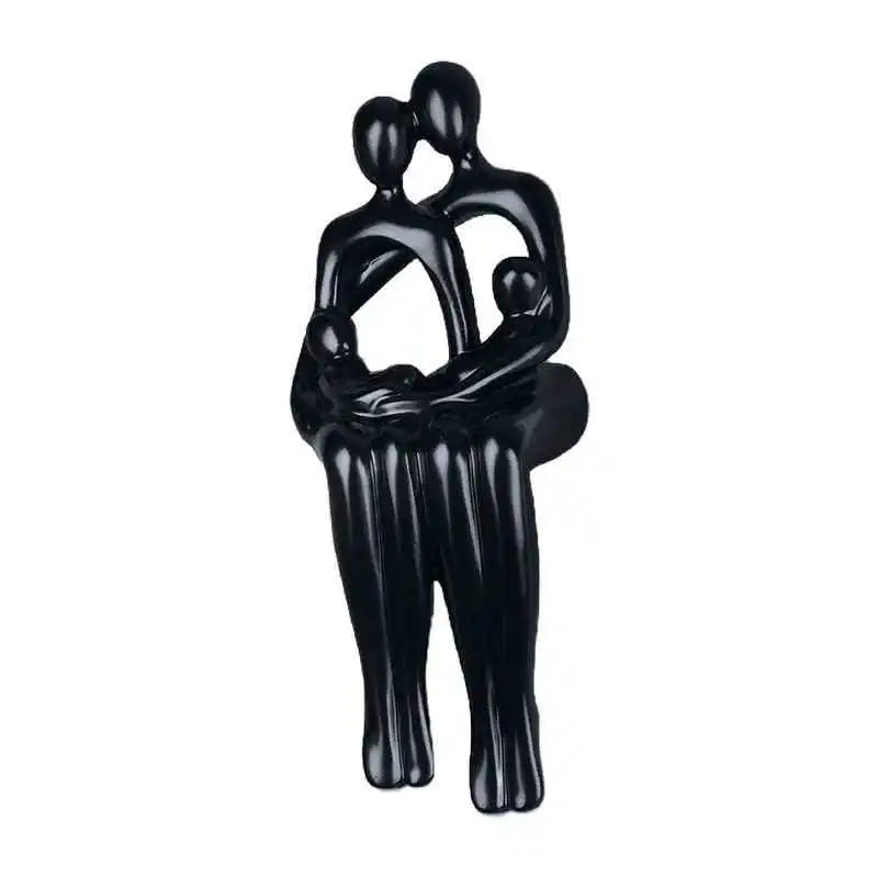 Escultura familia abstracta decorativa para living