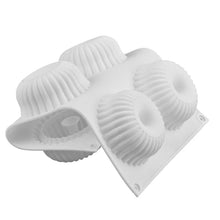 Molde de Silicona 6 Cavidades Espiral para Mousse