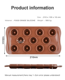 Molde de Silicona 6 Cavidades Espiral para Mousse