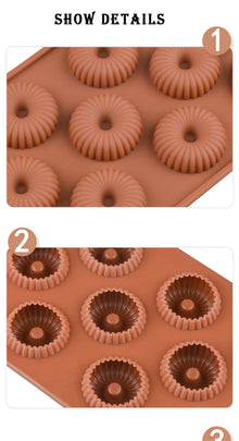 Molde de Silicona 6 Cavidades Espiral para Mousse