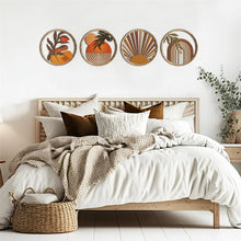 Set de 4 cuadros boho de madera para pared