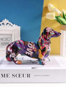 Escultura Dachshund de resina para decoración